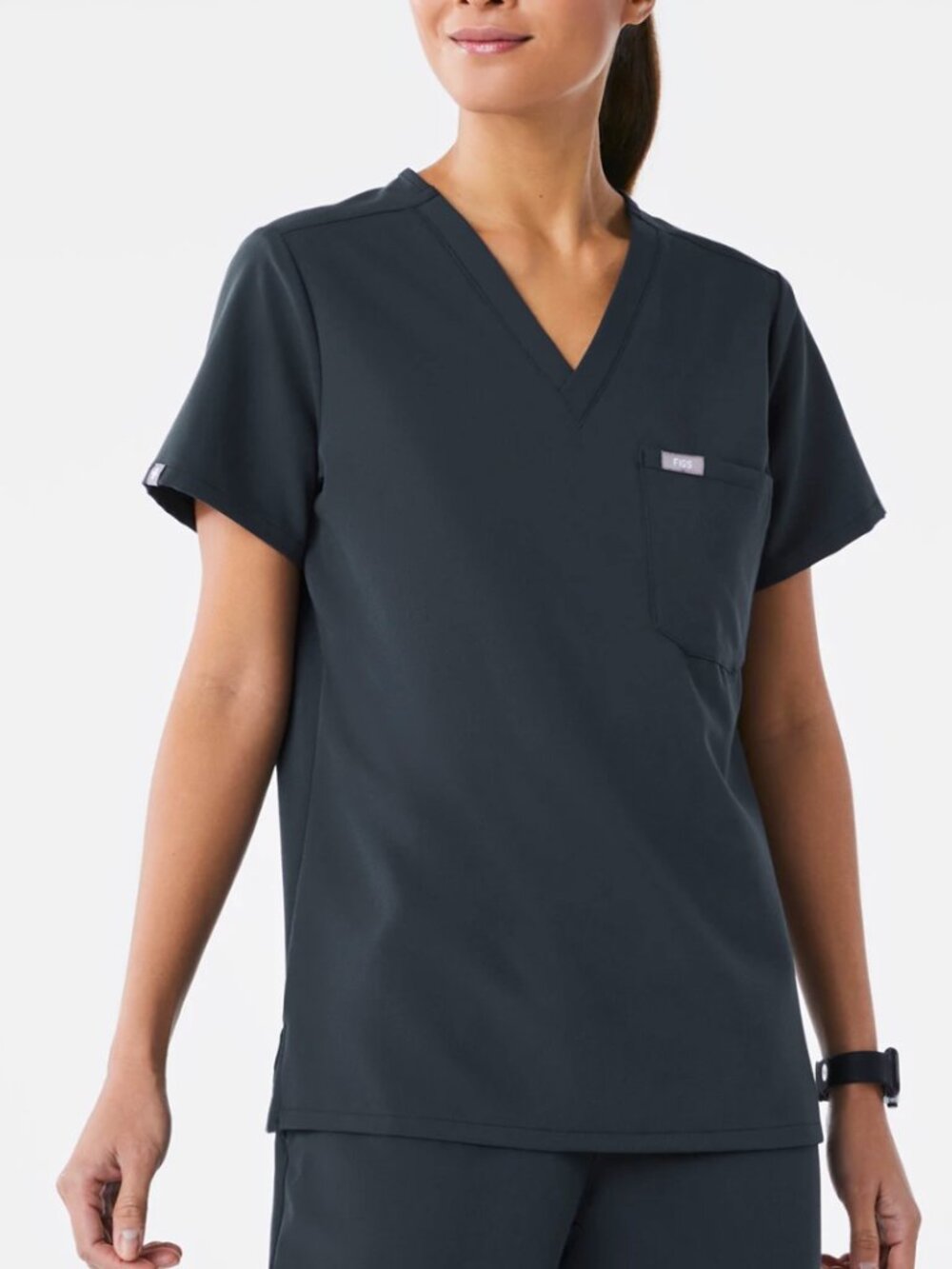 FIGS Catarina One-Pocket Scrub Top – Dark Harbor – XS